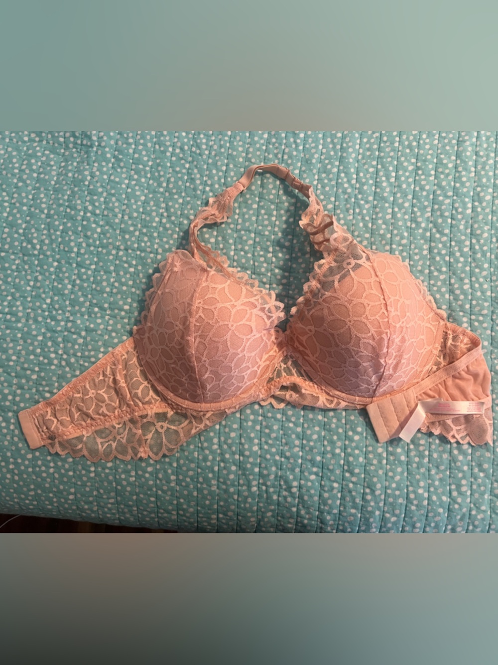 Victoria's Secret Blush Pink Lace Push-Up Bra